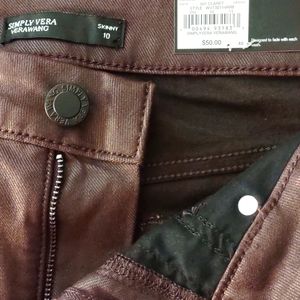 Women's Skinny Jeans Simply Vera Wang size 10 red